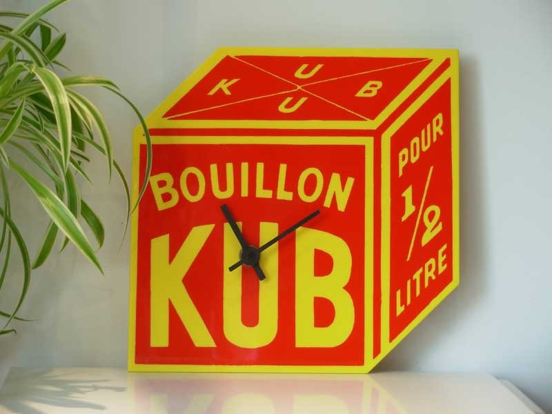 Horloge publicitaire Bouillon KUB