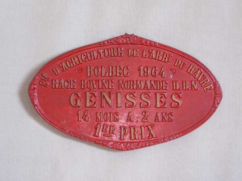 Plaque de concours agricole gnisses 1964