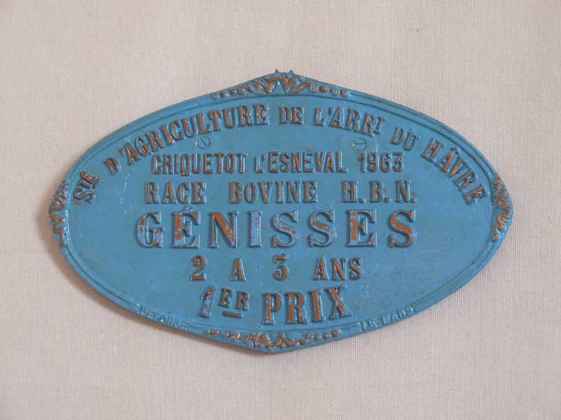 Plaque de concours agricole gnisses 1963