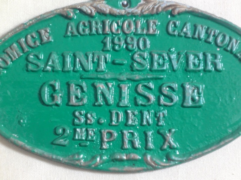 Plaque de concours agricole vaches génisses 1990