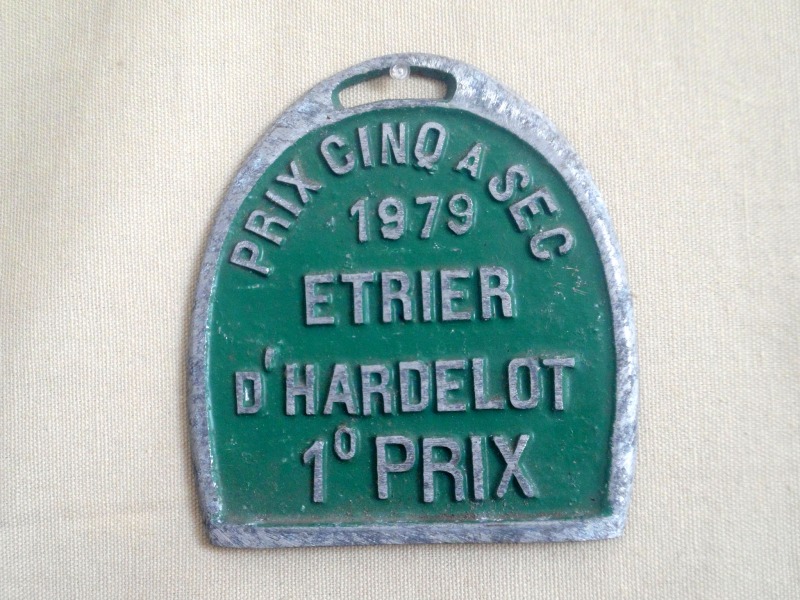 Plaque de concours hippique 1979 - Cinq à sec